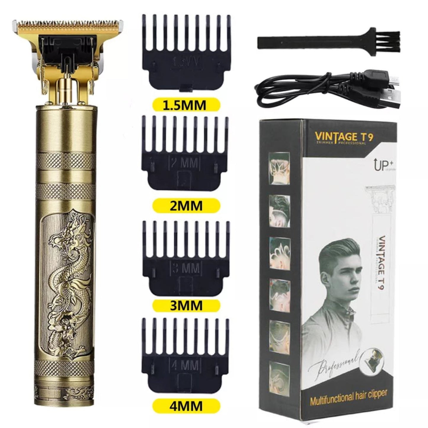 Vintage T9 Rechargeable Hair Trimmer Shaving Machine Professional Hair Clipper Shaver Electric Hair Removal Cutting Machine for men Beard Trimmer