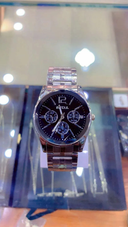 Stainless Steel Chronograph Watch for Men Women