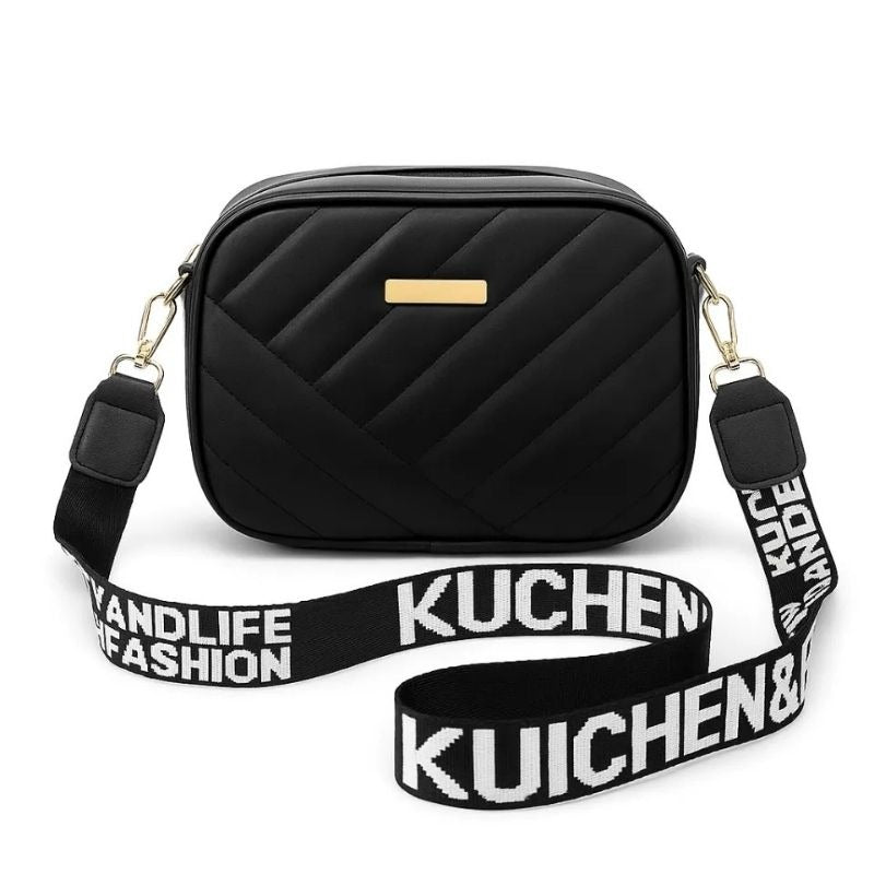 Black Leather Handbag for Girls & Women | Stylish Shoulder & Crossbody Bag | Daily Use & Gift