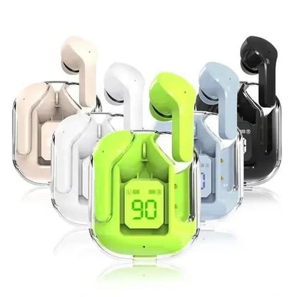 Black Smart Touch Earbuds Bluetooth 5.3 with Voice Assistant