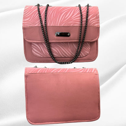 Luxury Women’s Shoulder Bag in Pink Faux Leather for Casual, Work, and Formal Use