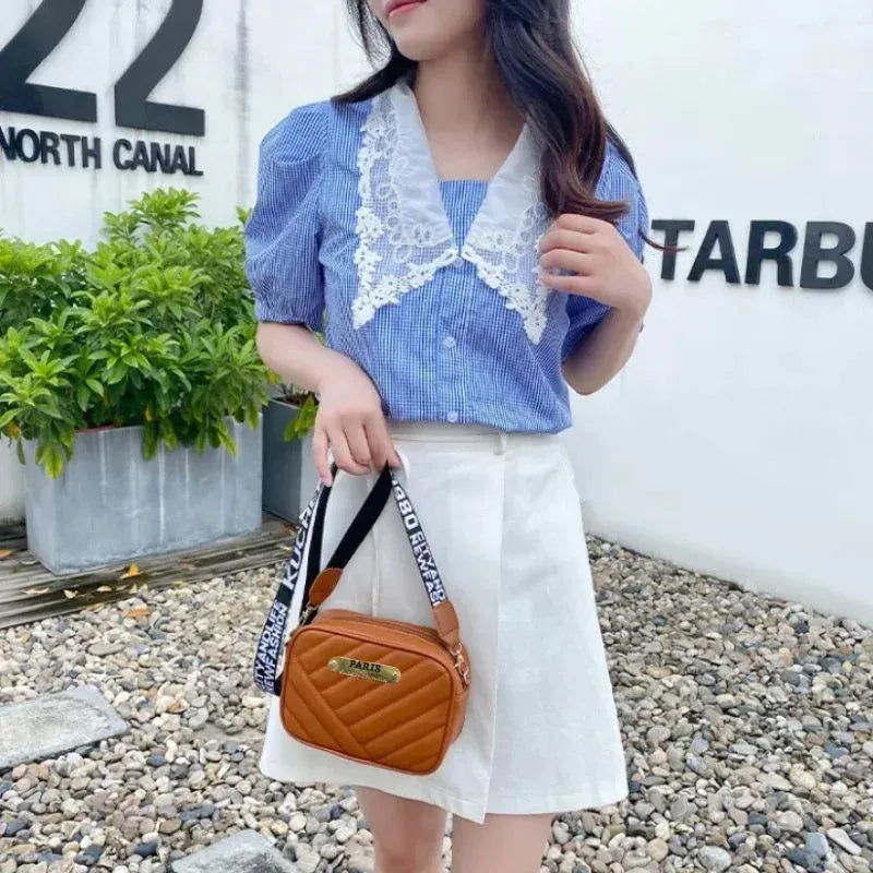 Brown Leather Handbag for Girls & Women | Stylish Shoulder & Crossbody Bag | Daily Use & Gift