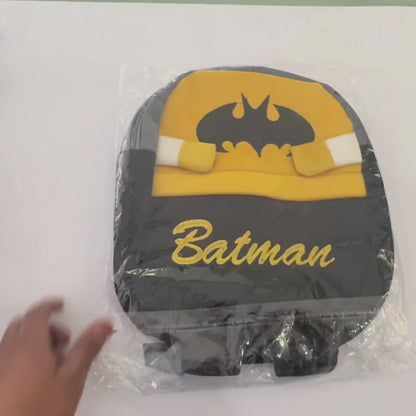 Cute Plush Batman Character Backpack | Stuffed School Bag & Gift for Kids