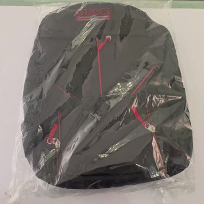 Multi-Functional Travel Backpack | Business Daypack with Laptop Compartment | Black & Red